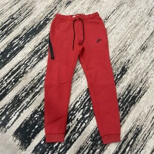 Rare Old Season Nike Tech Fleece Pants Mens Small University Red Joggers